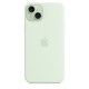 Silicone Apple case for iPhone 15 Plus Mint