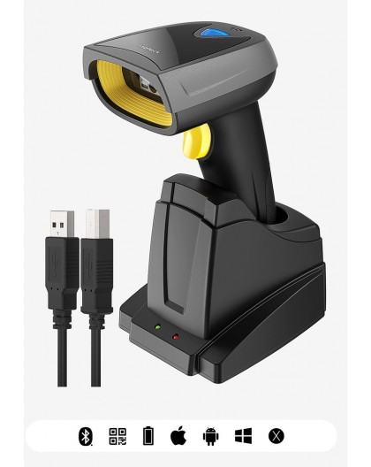 Inateck BCST-52 Handheld bar code reader 1D/2D Black, Grey, Yellow