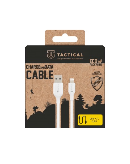 Tactical Stitch Thread USB-A/Lightning Cable 0.3m / white