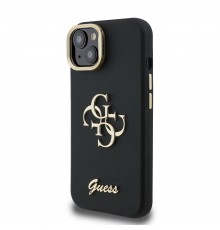 Guess PU Grained 4G Logo Stand Camera Frame Case for iPhone 13 / Black