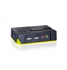 LevelOne 2-Port USB VGA KVM Switch, audio support