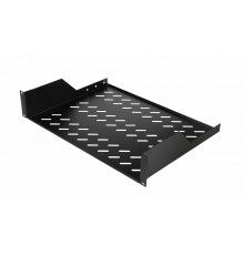 Equip Fixed Shelf 19', 2U, 800MM, Black