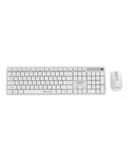 KEYBOARD +MOUSE WRL ENG/WHITE KBS-WMS-01-W GEMBIRD