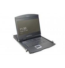 Digitus 19" LCD KVM Console, 8-Port Cat 5, german Keyboard