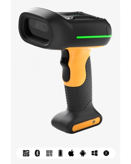 Inateck BCST-75 Handheld bar code reader 2D Black, Yellow