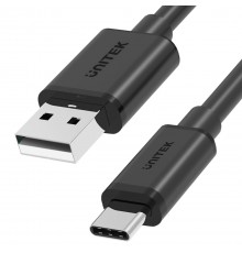 UNITEK USB CABLE USB-A — USB-C 25CM, Y-C480BK