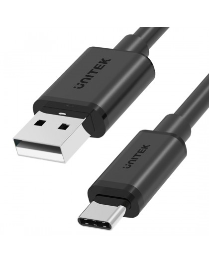 UNITEK USB CABLE USB-A — USB-C 25CM, Y-C480BK