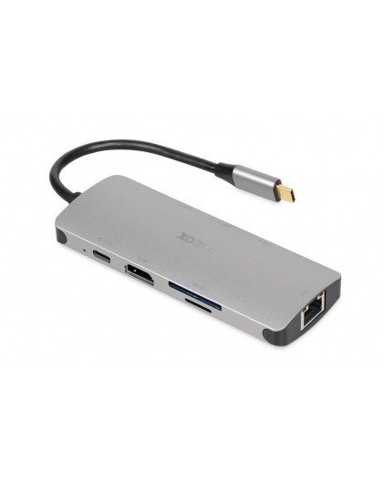 iBox IUH3RJ4K interface hub USB Type-C 5000 Mbit/s Silver