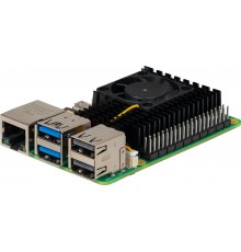 Raspberry Pi -jäähdytyssiili tuulettimella, Raspberry Pi 5 B, musta