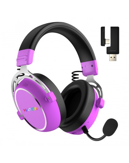 HATOR Hypergang 3 Wireless Headset Head-band Gaming USB Type-C / USB Type-A Bluetooth Violet