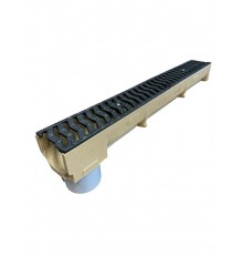 DUCT ELEMENT WITH CAST IRON GRATE AND P