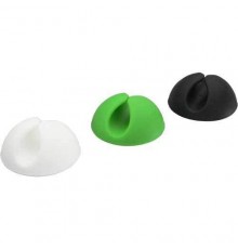 InLine Cable Holder, 6 pcs, black / white / green