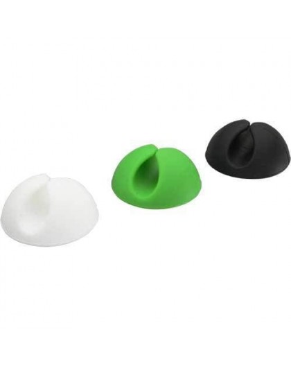 InLine Cable Holder, 6 pcs, black / white / green