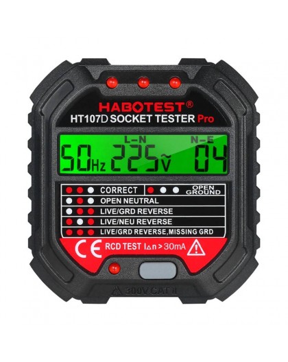 Socket tester with digital display Habotest HT107D