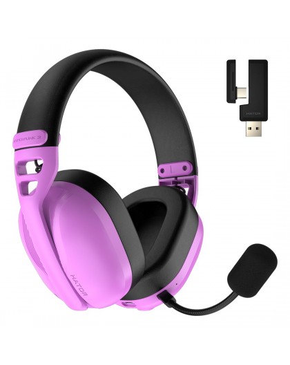 HATOR Hyperpunk 3 Wireless Headset Wired & Wireless Head-band Gaming USB Type-C / USB Type-A Bluetooth Violet
