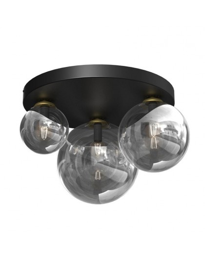 CEILING LIGHT BURSA 3XE14/E27 BLACK/GOLD