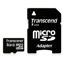 Transcend microSDXC/SDHC Class 10 8GB with Adapter