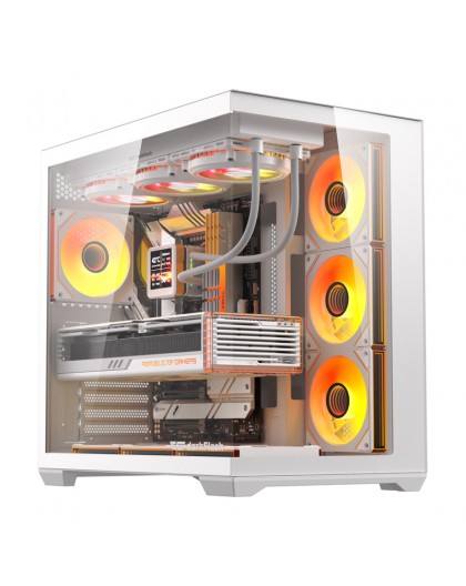 DarkFlash C280 computer case (white) + 7 fans