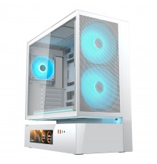 COUGAR Midi Tower Case, CFV235 Vision, ARGB, LCD Display, Mesh, White