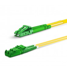 Equip E2000/APC to LC/APC Fiber Cable, SM, Duplex, 10m