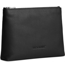 Woolnut Leather Pouch - accessory bag, black