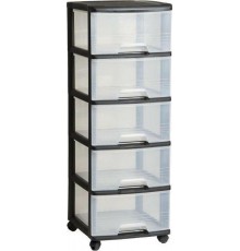 KETER BOOKCASE ON WHEELS 5x20L