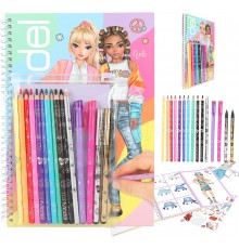 TOPModel Design Book & Colored Pencils
