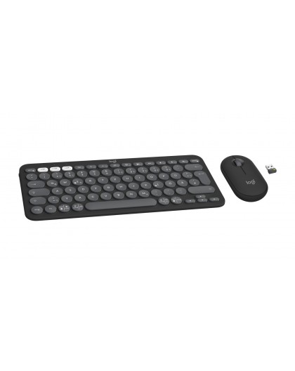 Logitech 920-012203 keyboard Mouse included Universal RF Wireless + Bluetooth QWERTZ German Graphite
