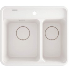 Granite sink with 1.5 bowls