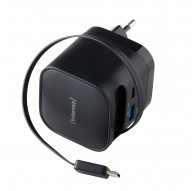 POWER ADAPTER 1XUSB-A/1XUSB-C/BLACK 7806520 INTENSO
