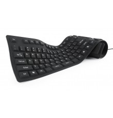 KEYBOARD FLEXIBLE USB ENG/BLACK KB-109F-B GEMBIRD
