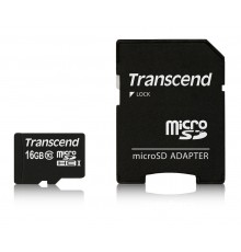Transcend microSDXC/SDHC Class 10 16GB with Adapter
