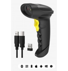 Inateck BCST-50 Handheld bar code reader 1D/2D Black, Yellow