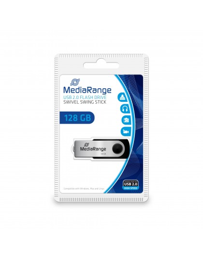 MEMORY DRIVE FLASH USB2 128GB/MR913 MEDIARANGE