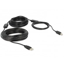 DeLOCK 20m, USB2.0-A - USB2.0-B USB cable USB A USB B Black