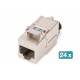 Digitus CAT 8.1 Keystone module, shielded, tool-free mounting connection - 24 pcs.