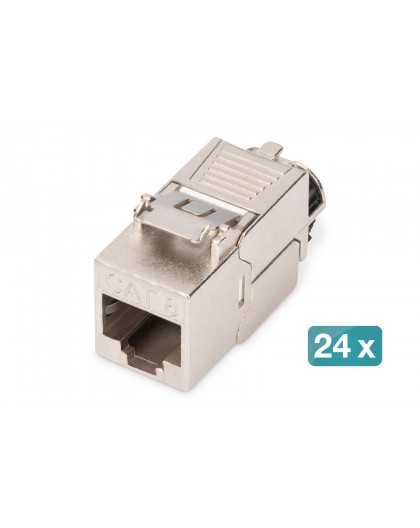 Digitus CAT 8.1 Keystone module, shielded, tool-free mounting connection - 24 pcs.
