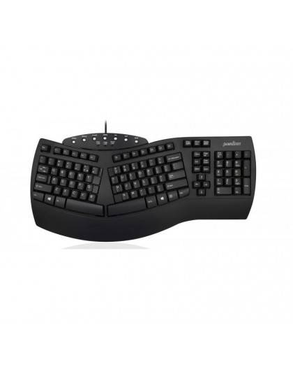 Perixx PERIBOARD-512 Classic Ergonomic Wired Keyboard, Black