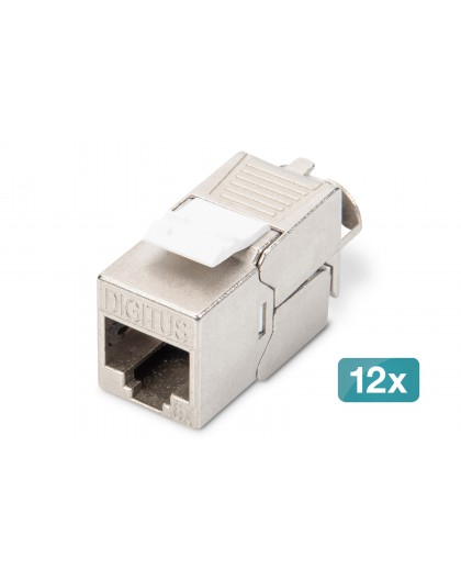 Digitus CAT 6A Keystone module, shielded, tool-free mounting connection - 12 pcs.