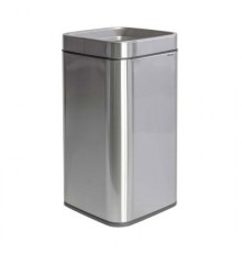 MAUL 9502594 waste container Rectangular Stainless steel Black, Silver