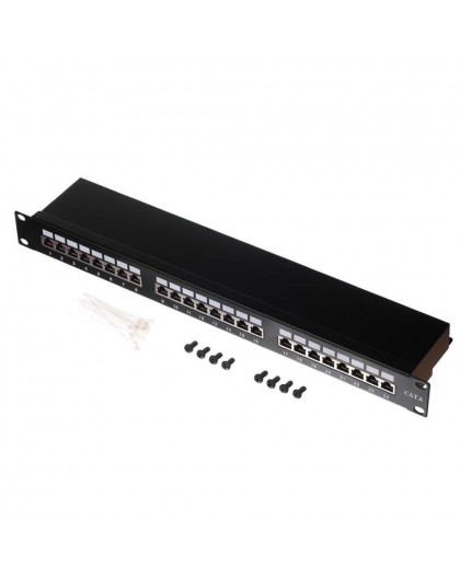 Patch Panel 19'' Netrack 24-Port Cat.6 FTP, with Shelf