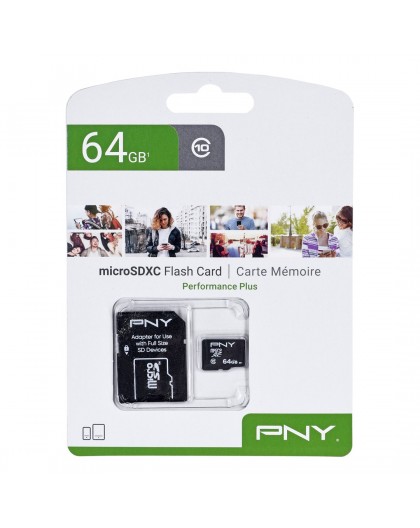 PNY Performance Plus 64 GB MicroSDXC Klass 10