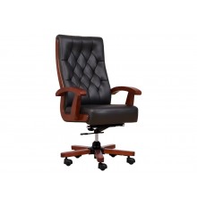 CONSUL leather armchair black