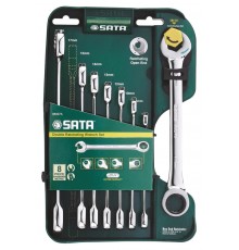 COMBINATION WRENCHES 8 pcs. DOUBLE RATCHET