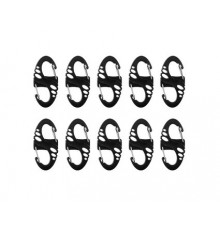 Mil-Tec S-Hook snap hook set - Black