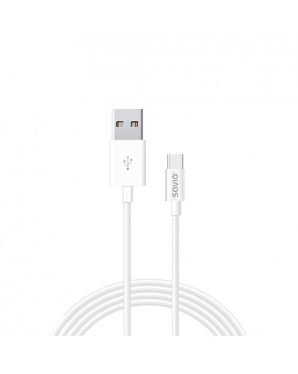 Savio CL-125 USB cable USB 2.0 1 m USB A USB C White