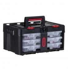Toolbox KETER Stack'N'Roll (17210831/253380) with 3 organizers Black