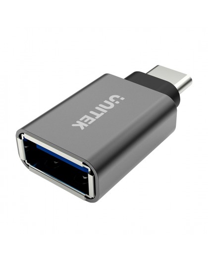 UNITEK Y-A025CGY cable interface/gender adapter USB Type-C USB Type-A Metallic